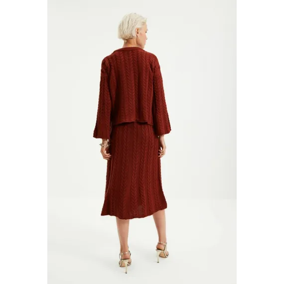 Комплект TRENDYOLMİLLA TRENDYOLMILLA, Цвет: Коричневый, Размер: S, изображение 5
