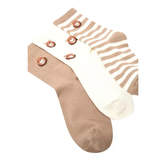 Oglan çaga jorap 3 sany TRENDYOLKIDS, Reňk: Bež, Ölçeg: 33-35, 2 image