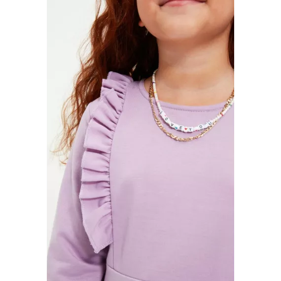 Платье TRENDYOLKIDS, Цвет: Сиреневый, Размер: 4-5 лет, изображение 3