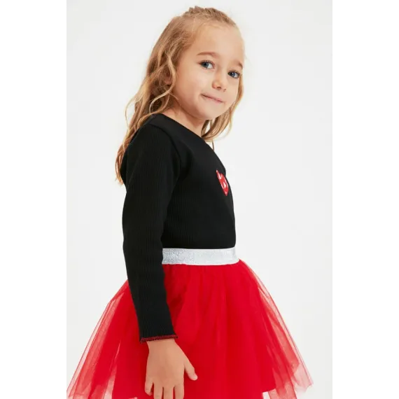 Gyz çaga bluzka TRENDYOLKIDS, Reňk: Gara, Ölçeg: 6-7 ýaş, 3 image