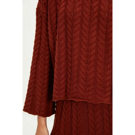 Комплект TRENDYOLMİLLA TRENDYOLMILLA, Цвет: Коричневый, Размер: S, изображение 3