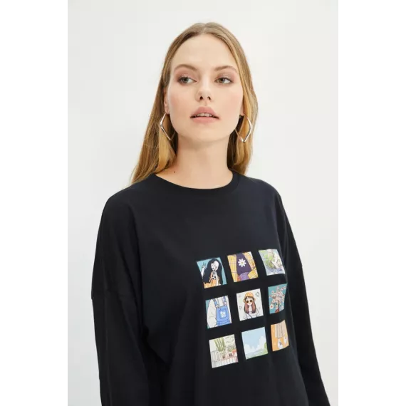 Туникa TRENDYOL MODEST, Цвет: Черный, Размер: S, изображение 3
