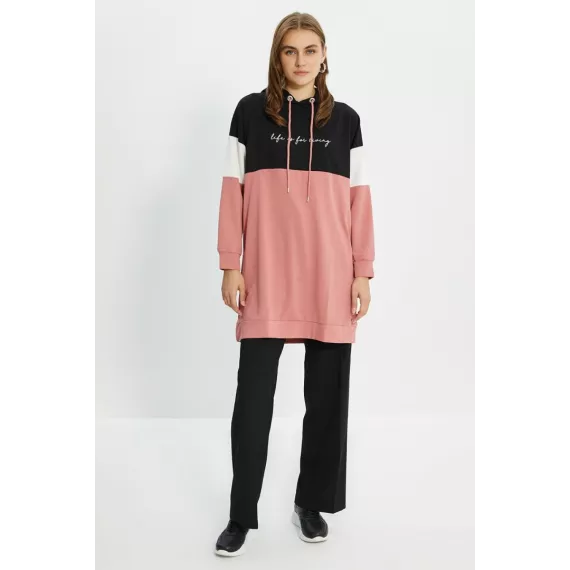Свитшот TRENDYOL MODEST, Цвет: Розовый, Размер: S