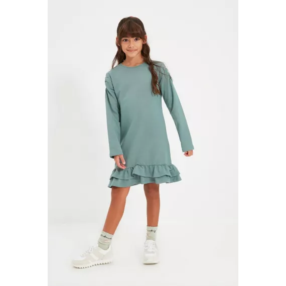 Платье TRENDYOLKIDS, Цвет: Бирюзовый, Размер: 5-6 лет, изображение 2