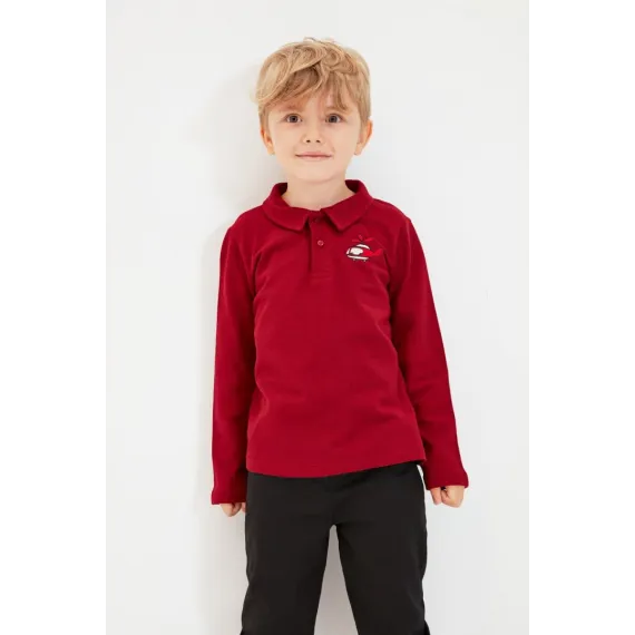 Oglan çagalar futbolka TRENDYOLKIDS, Reňk: Gyzyl, Ölçeg: 8-9 ýaş, 3 image