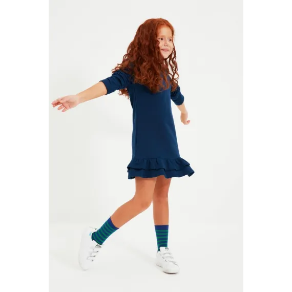 Платье TRENDYOLKIDS, Цвет: Темно-синий, Размер: 4-5 лет, изображение 3
