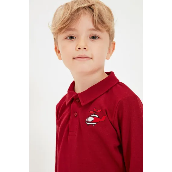 Oglan çagalar futbolka TRENDYOLKIDS, Reňk: Gyzyl, Ölçeg: 8-9 ýaş, 2 image
