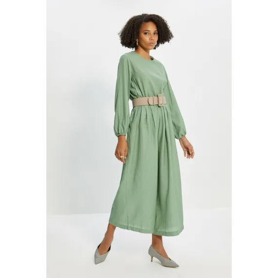 Комбинизон TRENDYOL MODEST, Цвет: Хаки, Размер: 36