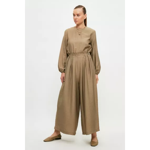 Комбинизон TRENDYOL MODEST, Цвет: Бежевый, Размер: 38