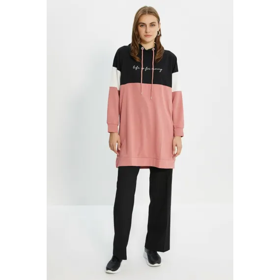 Свитшот TRENDYOL MODEST, Цвет: Розовый, Размер: L