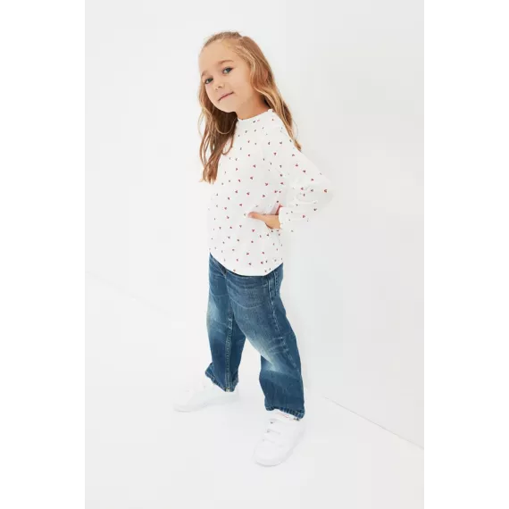 Gyz çagalar bluzka TRENDYOLKIDS, Reňk: Ak, Ölçeg: 4-5 ýaş, 2 image