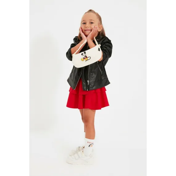 Gyz çagalar ýubka TRENDYOLKIDS, Reňk: Gyzyl, Ölçeg: 7-8 ýaş