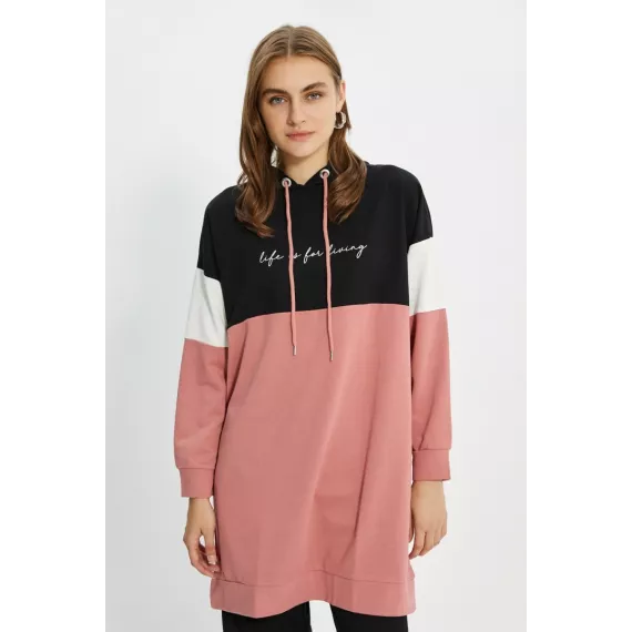 Свитшот TRENDYOL MODEST, Цвет: Розовый, Размер: S, изображение 3
