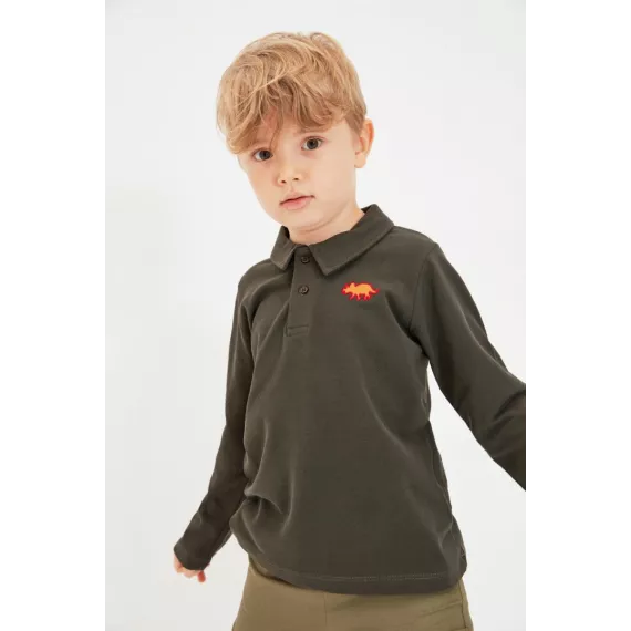 Футболка TRENDYOLKIDS, Цвет: Хаки, Размер: 7-8 лет, изображение 3