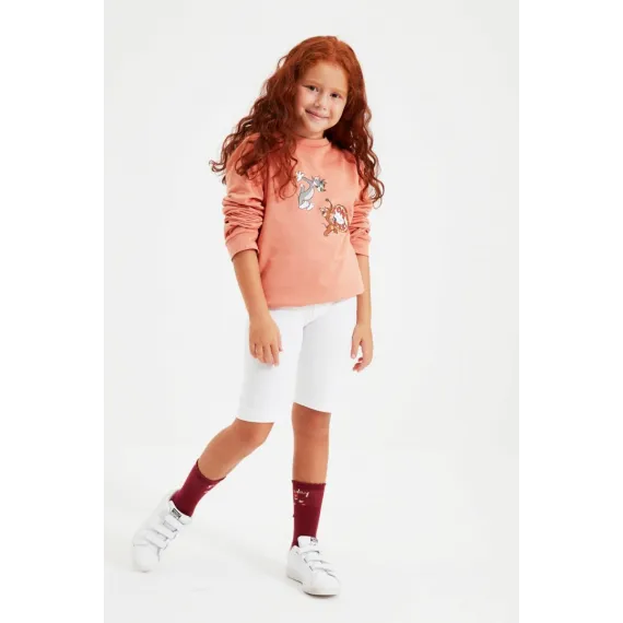 Свитшот тонкий TRENDYOLKIDS, Цвет: Розовый, Размер: 5-6 лет, изображение 2