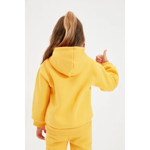 Свитшот толстый TRENDYOLKIDS, Цвет: Желтый, Размер: 4-5 лет, изображение 4