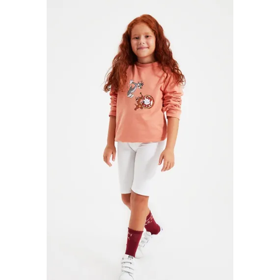Свитшот тонкий TRENDYOLKIDS, Цвет: Розовый, Размер: 4-5 лет, изображение 5