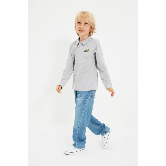 Футболка TRENDYOLKIDS, Цвет: Серый, Размер: 5-6 лет, изображение 3