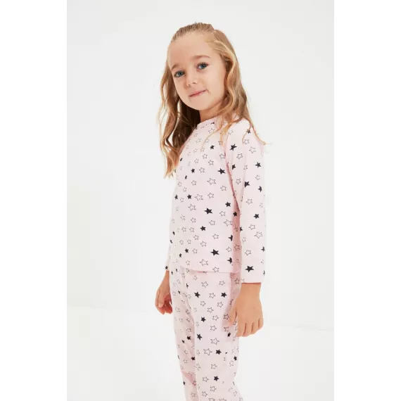 Gyzlar üçin pižama TRENDYOLKIDS, Reňk: Gülgüne, Ölçeg: 7-8 ýaş, 2 image