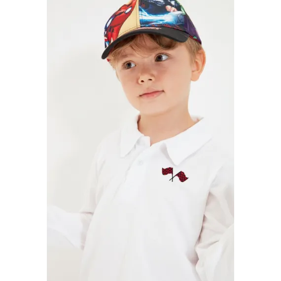 Oglanlar üçin futbolka TRENDYOLKIDS, Reňk: Ak, Ölçeg: 8-9 ýaş, 2 image