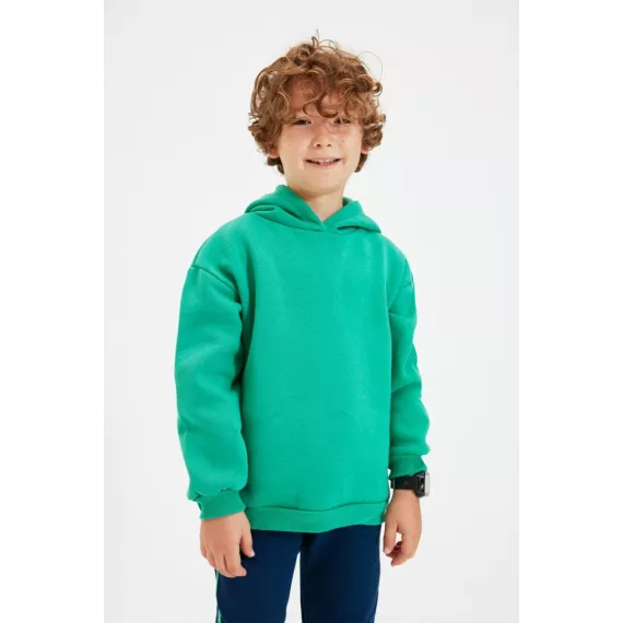 Свитшот толстый TRENDYOLKIDS, Цвет: Зеленый, Размер: 7-8 лет