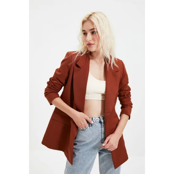 Zenan üçin žaket TRENDYOLMILLA, Reňk: Goňur, Ölçeg: 38, 3 image