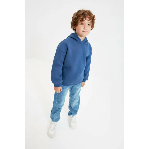Свитшот толстый TRENDYOLKIDS, Цвет: Индиго, Размер: 4-5 лет, изображение 2