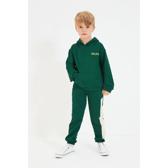 Свитшот тонкий TRENDYOLKIDS, Цвет: Зеленый, Размер: 6-7 лет, изображение 2