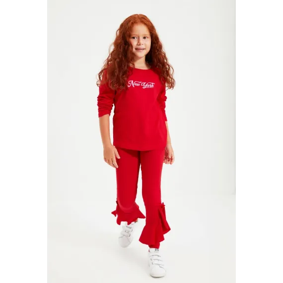 Gyz çagalar losina balagy TRENDYOLKIDS, Reňk: Gyzyl, Ölçeg: 4-5 ýaş, 3 image