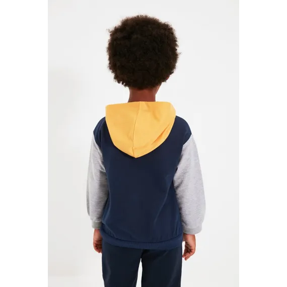 Свитшот тонкий TRENDYOLKIDS, Цвет: Темно-синий, Размер: 5-6 лет, изображение 3