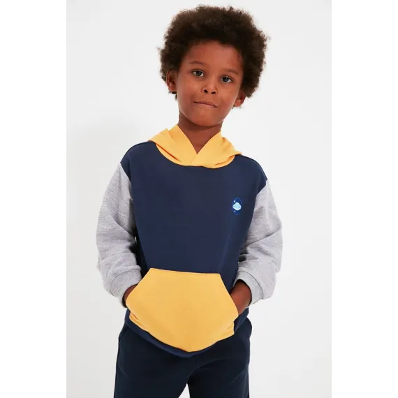 Свитшот тонкий TRENDYOLKIDS, Цвет: Темно-синий, Размер: 5-6 лет
