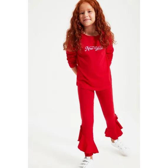 Gyz çagalar losina balagy TRENDYOLKIDS, Reňk: Gyzyl, Ölçeg: 4-5 ýaş, 2 image