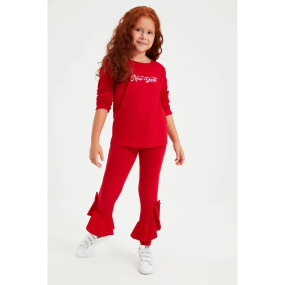 Gyz çagalar losina balagy TRENDYOLKIDS, Reňk: Gyzyl, Ölçeg: 4-5 ýaş