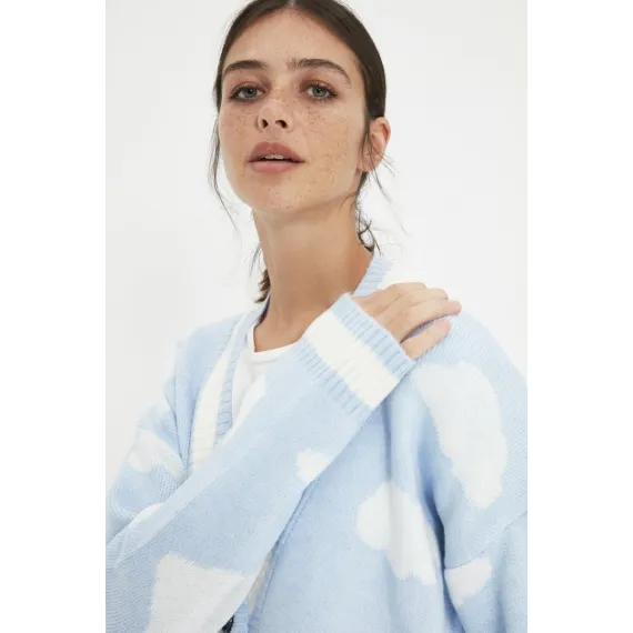 ⠀Кардиган TRENDYOLMILLA, Цвет: Голубой, Размер: S, изображение 4