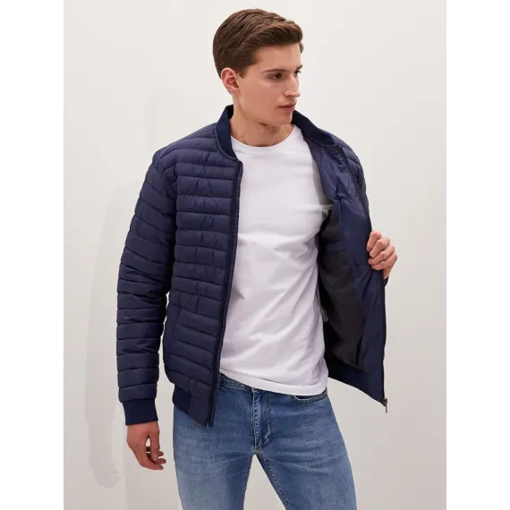 Erkekler üçin bomber kurtka LC Waikiki, Reňk: Goýy gök, Ölçeg: M, 3 image