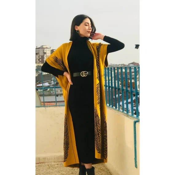 Zenanlar üçin kostýum Sems Fashion, Reňk: Sary, Ölçeg: L