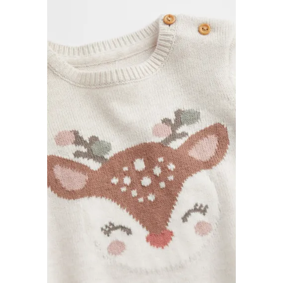 Свитер H&M, Цвет: Бежевый, Размер: 3-4 года, изображение 2