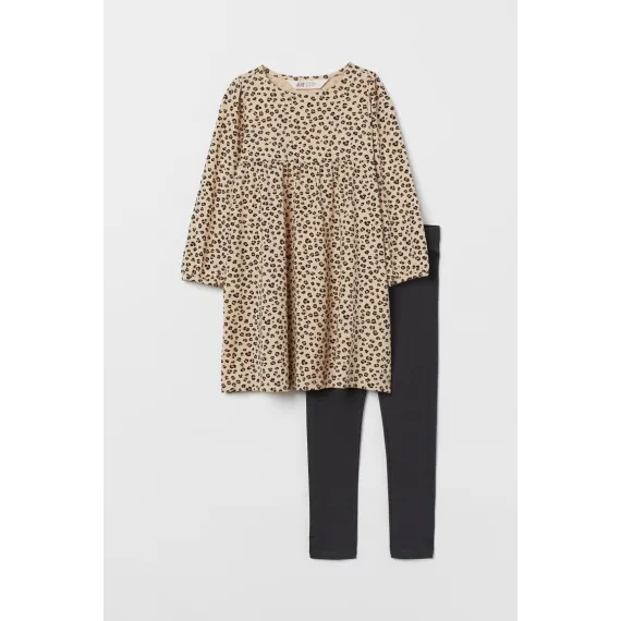 Комплект H&M, Цвет: Бежевый, Размер: 2-3 года, изображение 2