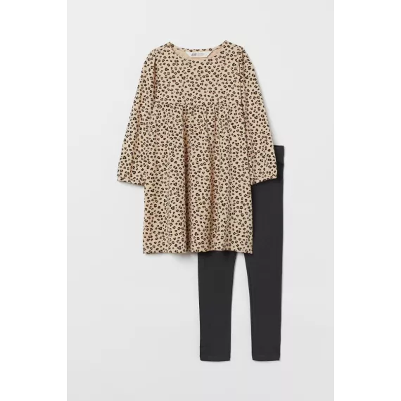 Kiçi gyzlar üçin komplekt H&M, Reňk: Bež, Ölçeg: 1-2 ýaş, 2 image