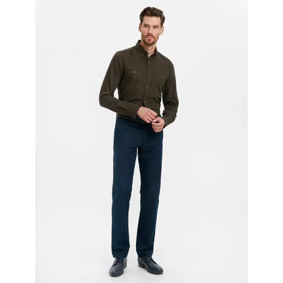 Erkekler üçin köýnek LC Waikiki, Reňk: Haki, Ölçeg: 2XL, 3 image
