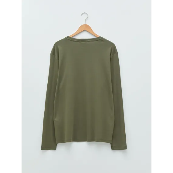 Erkekler üçin futbolka LC Waikiki, Reňk: Haki, Ölçeg: 4XL, 2 image