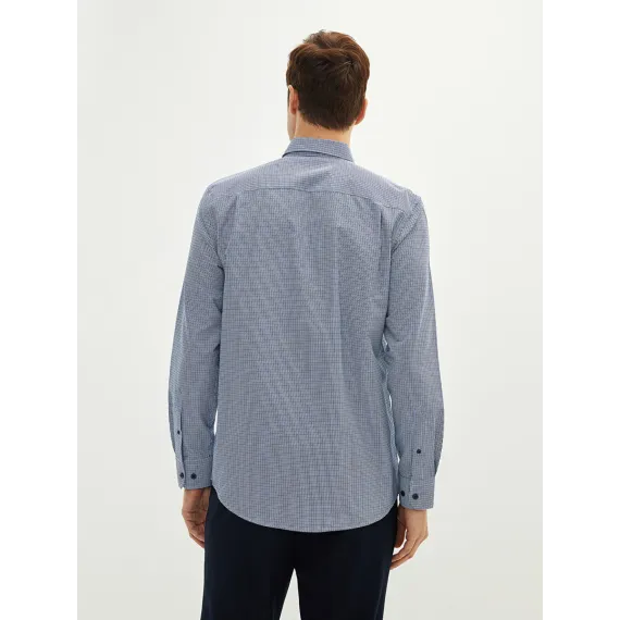 Erkekler üçin köýnek LC Waikiki, Reňk: Goýy gök, Ölçeg: 5XL, 5 image