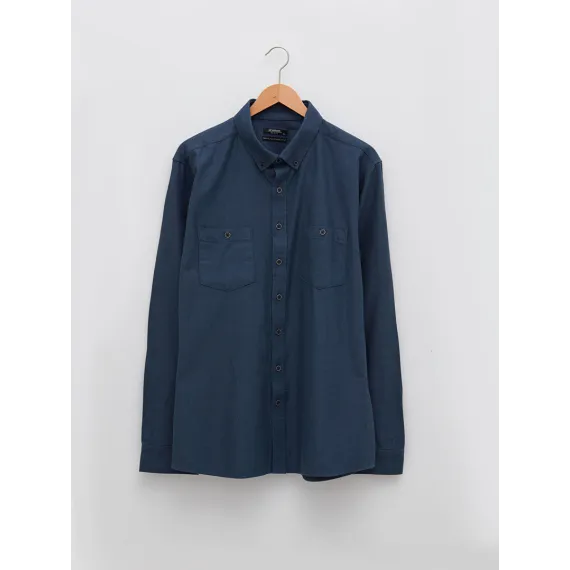 Erkekler üçin köýnek LC Waikiki, Reňk: Indigo, Ölçeg: 3XL