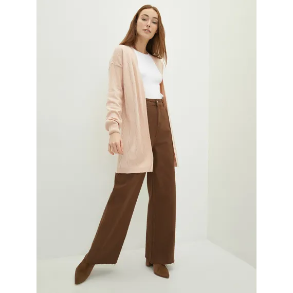 Zenanlar üçin kardigan LC Waikiki, Reňk: Gülgüne, Ölçeg: 2XL, 3 image