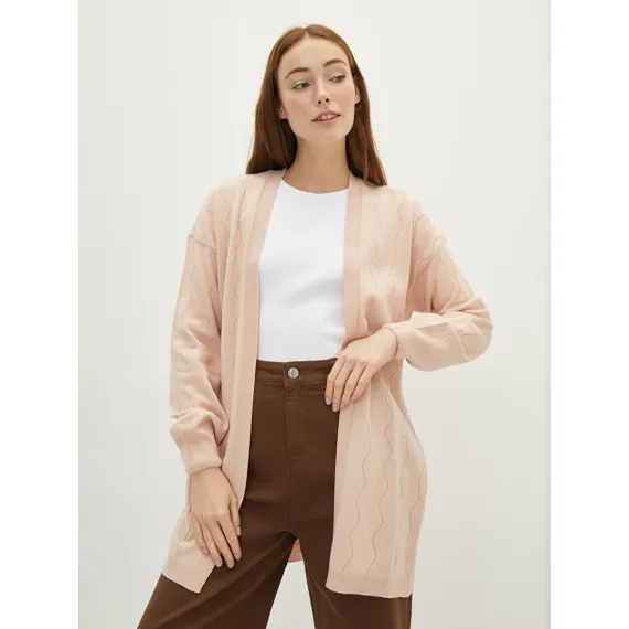 Zenanlar üçin kardigan LC Waikiki, Reňk: Gülgüne, Ölçeg: 2XL, 2 image