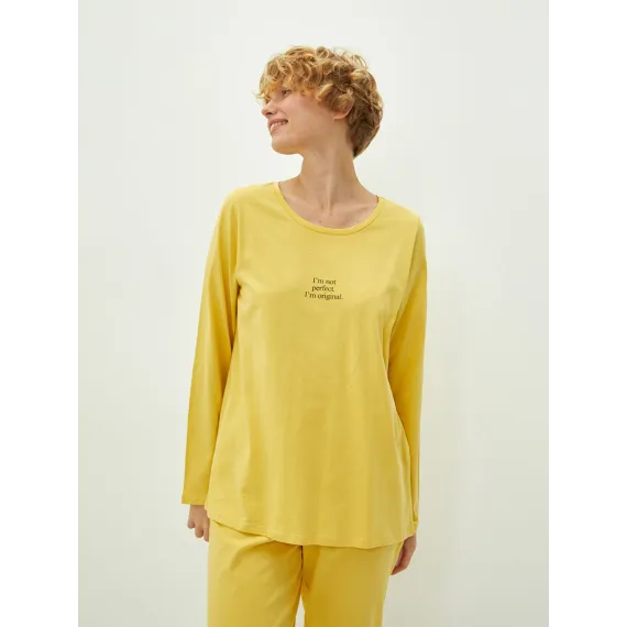 Пижамный комплект LC Waikiki, Цвет: Желтый, Размер: 3XL, изображение 3