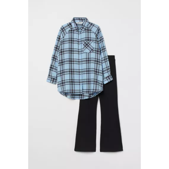 Gyzlar üçin komplekt H&M, Reňk: Açyk gök, Ölçeg: 9-10 ýaş, 2 image