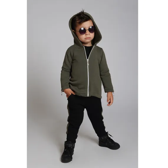 Çagalar üçin egin-eşik komplekti KidsRoom, Reňk: Haki, Ölçeg: 3 ýaş