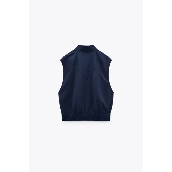 Жилетка ZARA, Цвет: Темно-синий, Размер: M, изображение 4