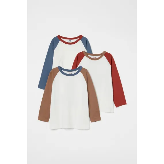 Футболки 3 шт H&M, Цвет: Белый, Размер: 4-6 лет